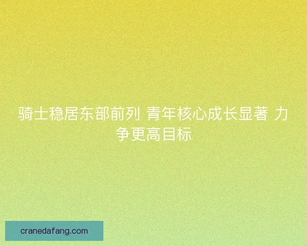 骑士稳居东部前列 青年核心成长显著 力争更高目标